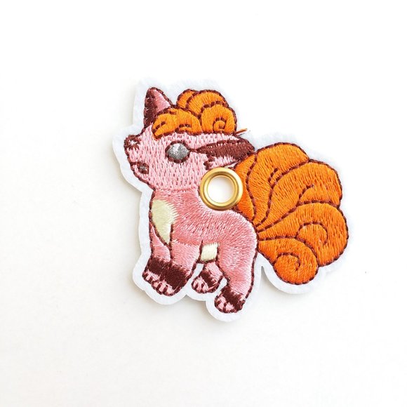 4/$20 Vulpix Pokemon shoe charm     Roller skate shoelace patch charm - Picture 2 of 6